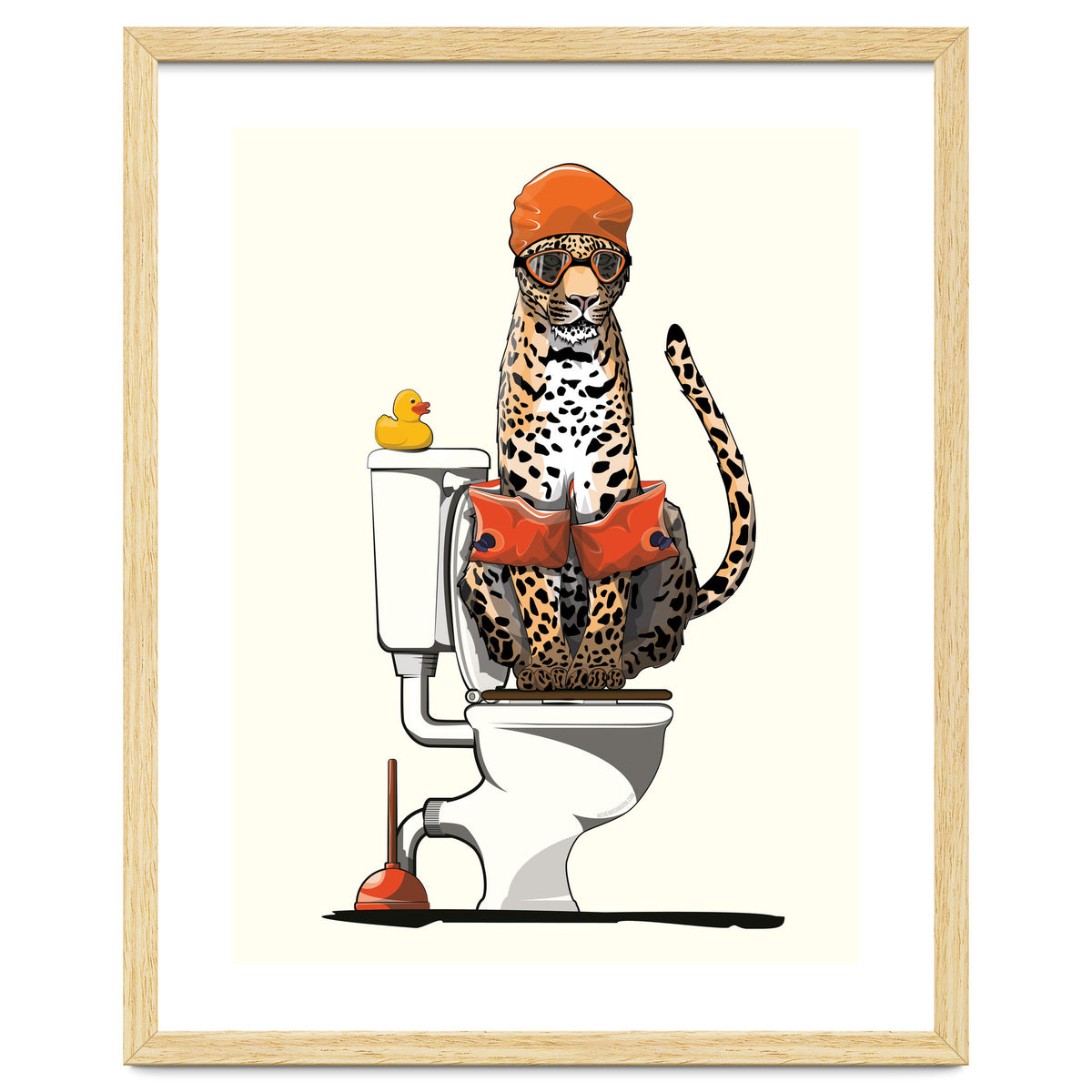 Leopard on the Toilet, Funny Bathroom Humour