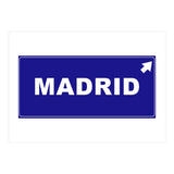 Let`s go to Madrid, Spain! Blue road sign (Print Only) thumbnail