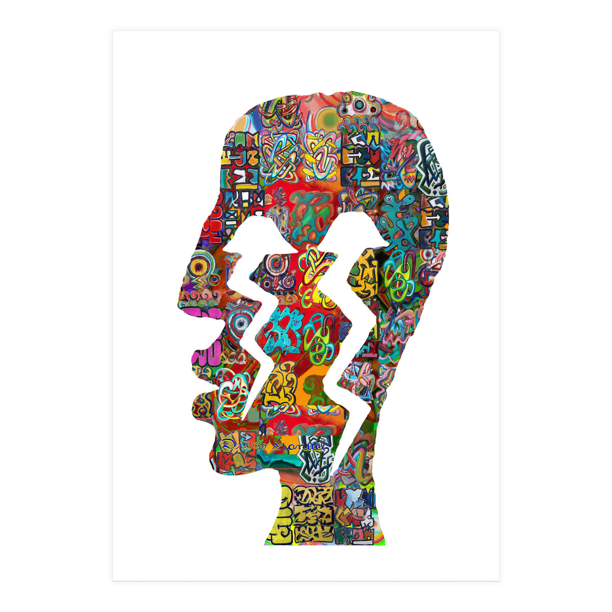 Perfil Con Rayos 3  (Print Only)