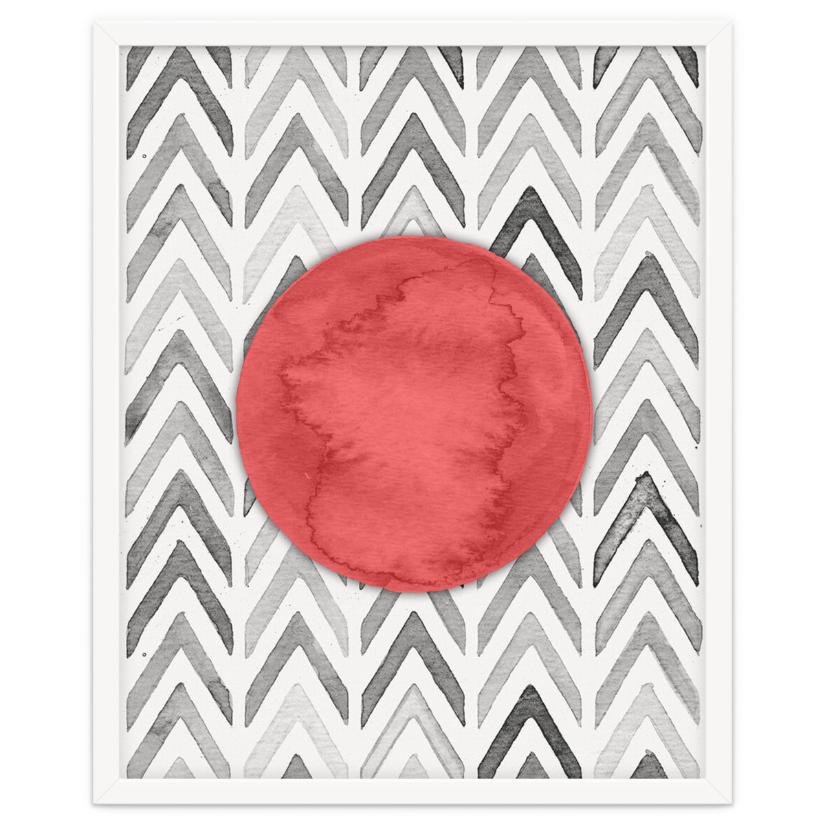 Red Bubble Chevron Pattern