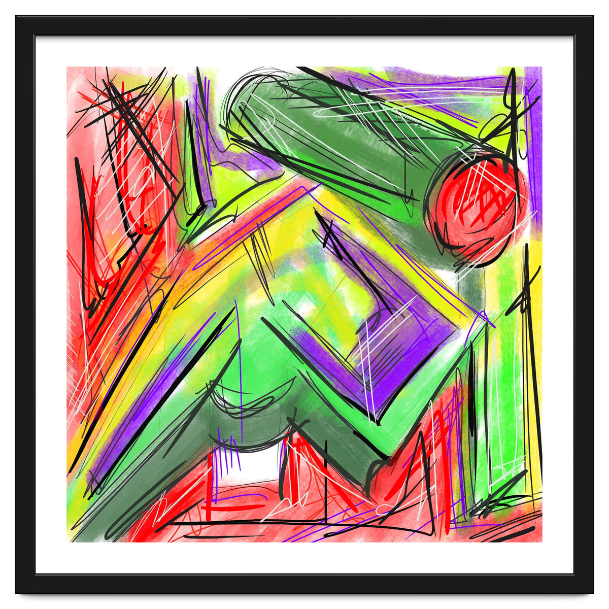 colored shapes in perspective