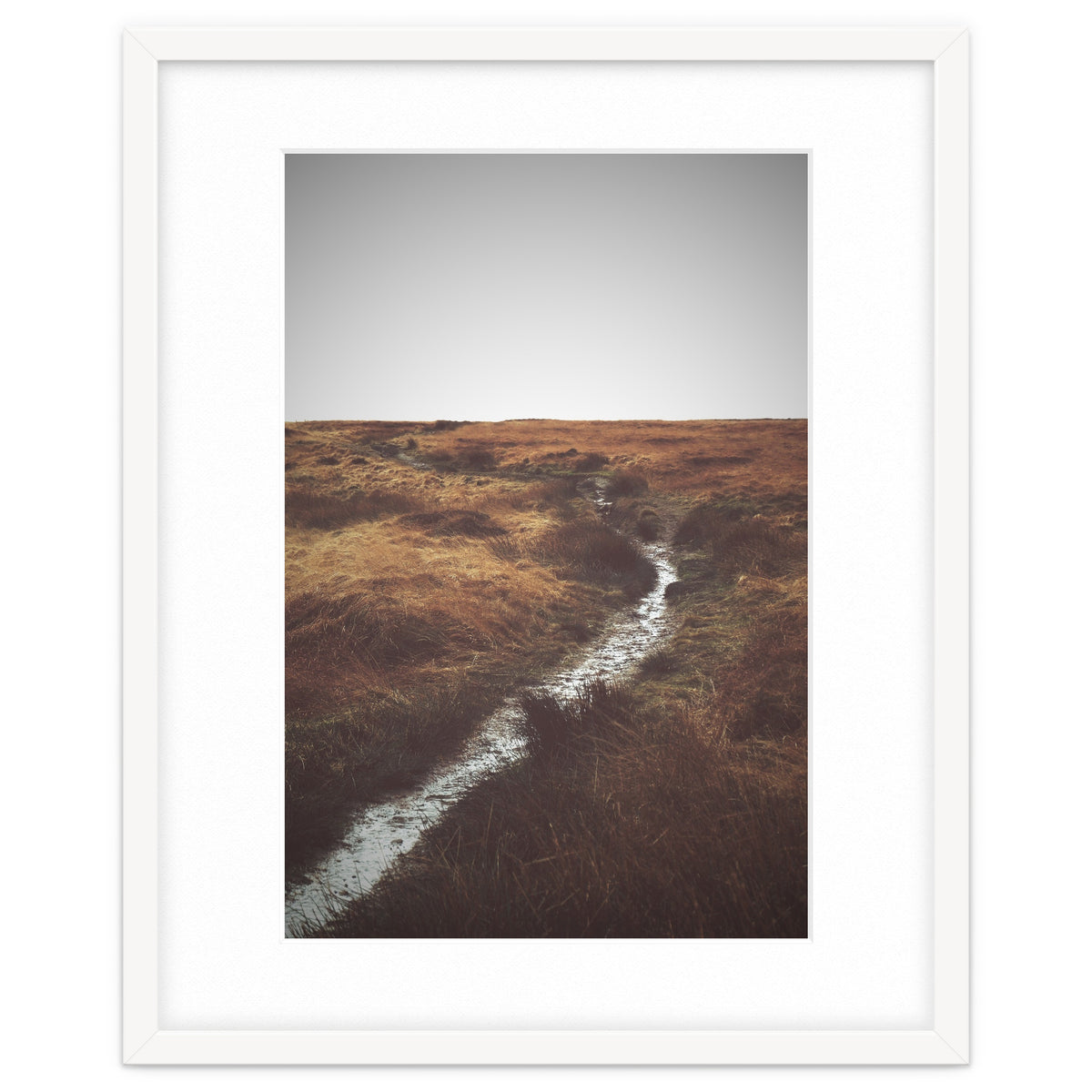 Bleak winter landscape of Saddleworth Moor