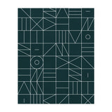 My Favorite Geometric Patterns No.8 - Green Tinted Navy Blue (Print Only) thumbnail