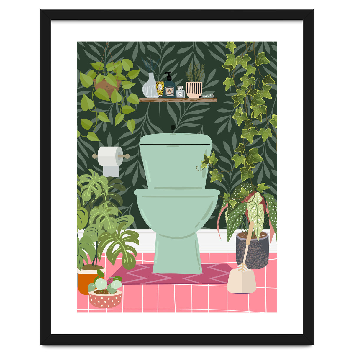 Botanical Loo in Tropical Bathroom