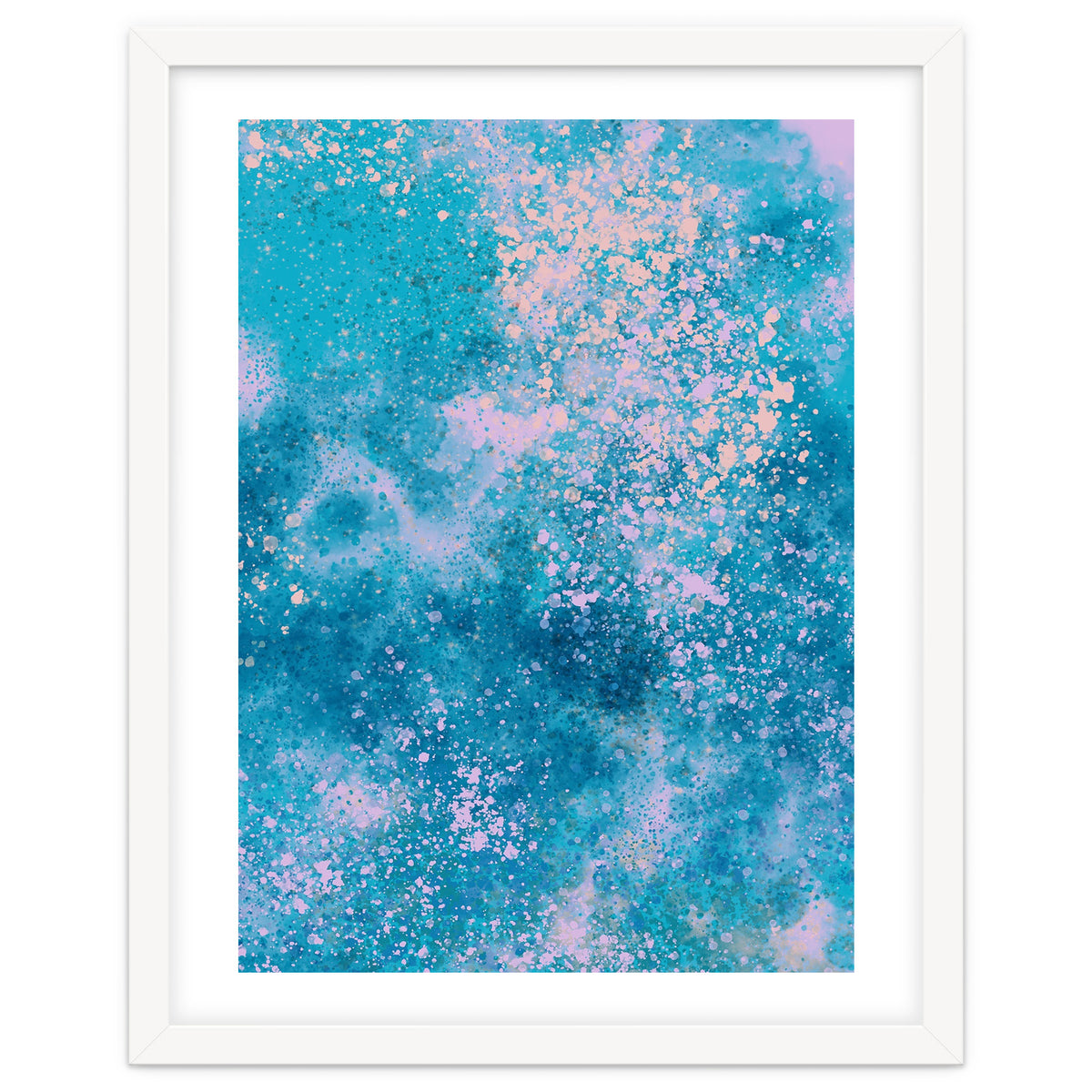 Abstract Watercolor Pink Blue