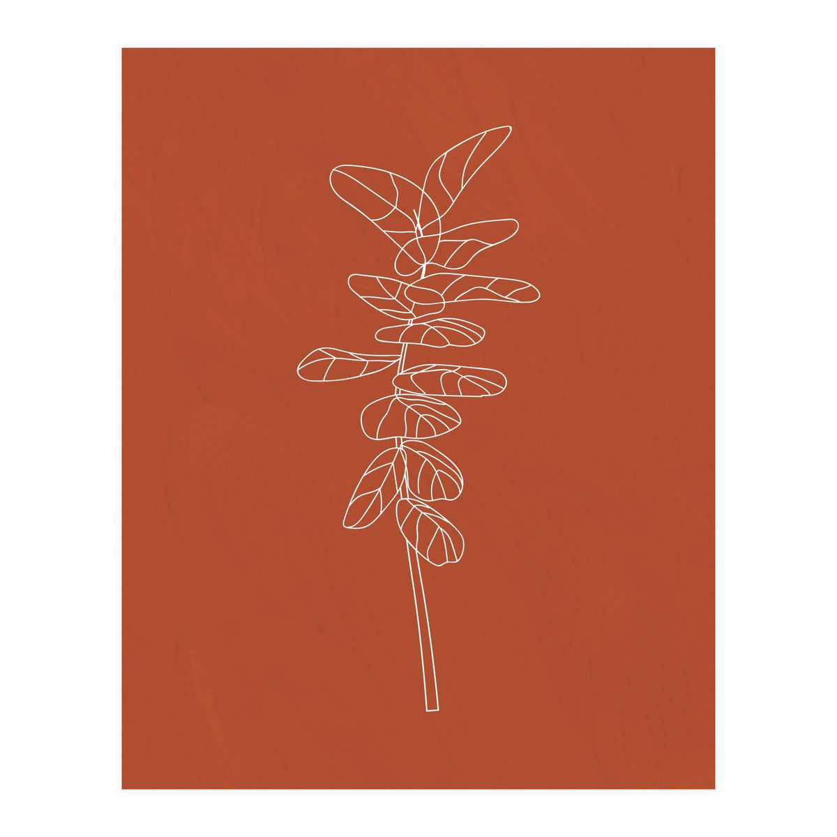Line Art Botanical Terracotta (Print Only)