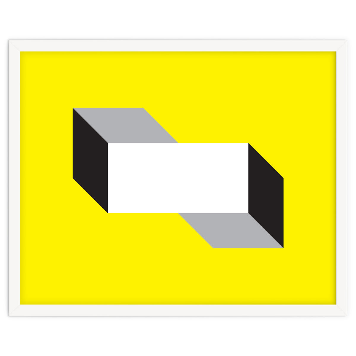 Geometric Shapes No. 50 - yellow, black & grey