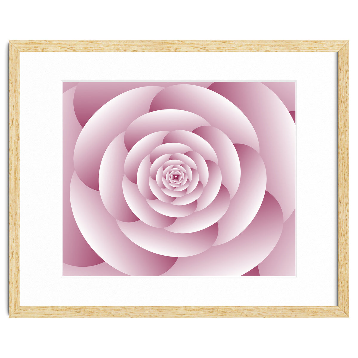 Abstract Rose Spiral 3D Art