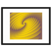 3d Abstract YELLOW Spiral Modern ART