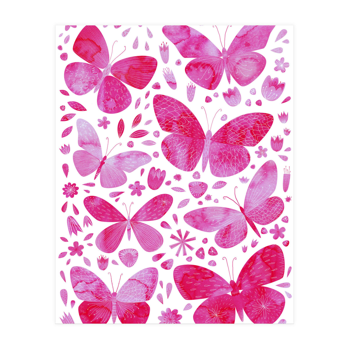 Pink Butterflies  (Print Only)