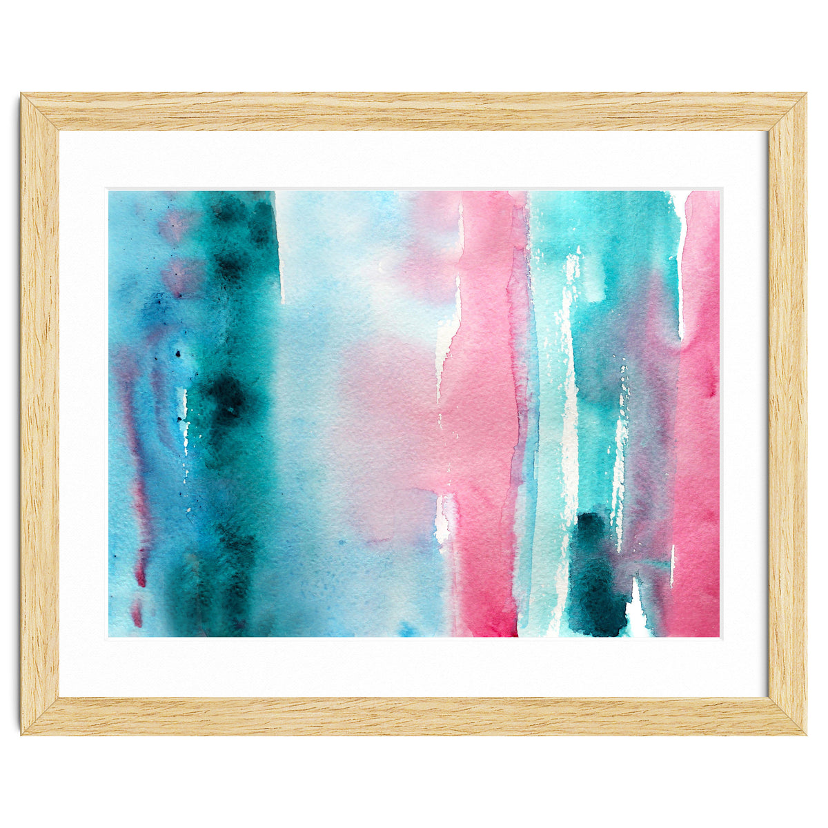 Turquoise love || abstract watercolor
