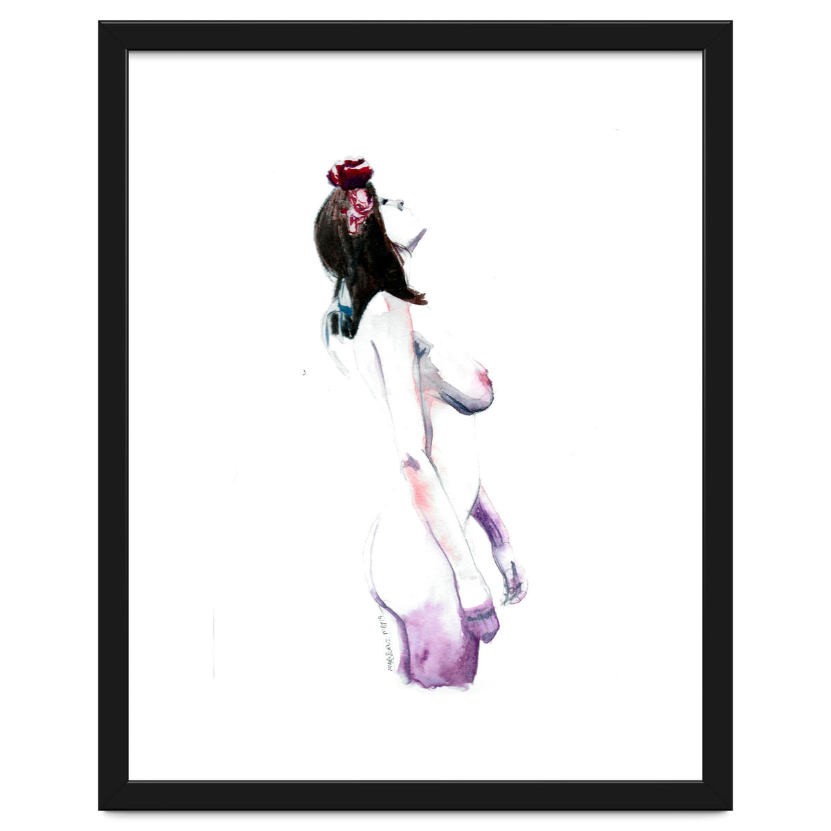 Untitled #32 - Nude with flowers