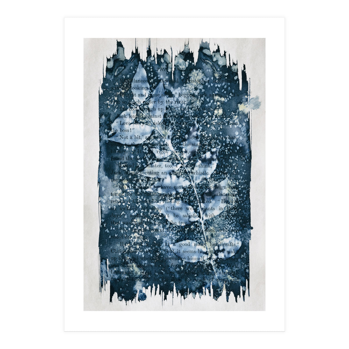 Indigo Blue Botanical Leaves No. 1 (Print Only)