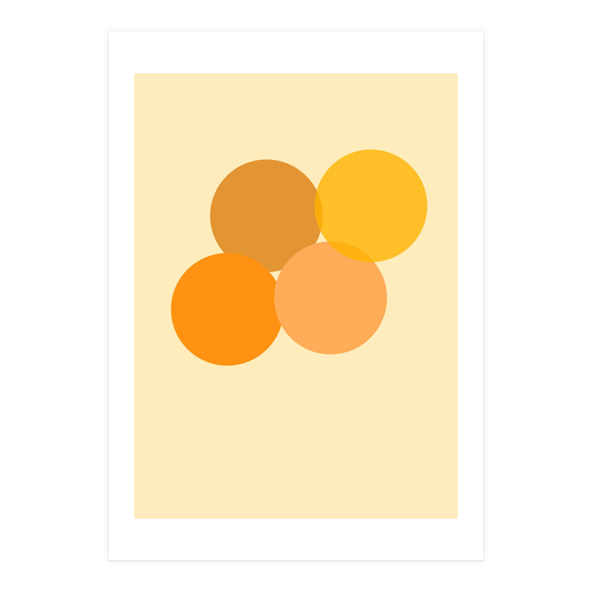 Orange circles abstract (Print Only)