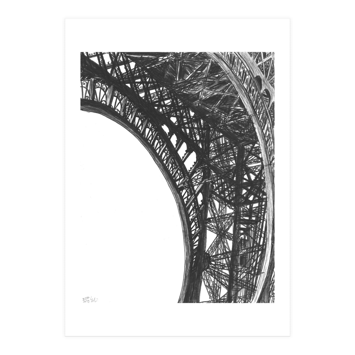 Looking Up The Eiffel (Print Only)