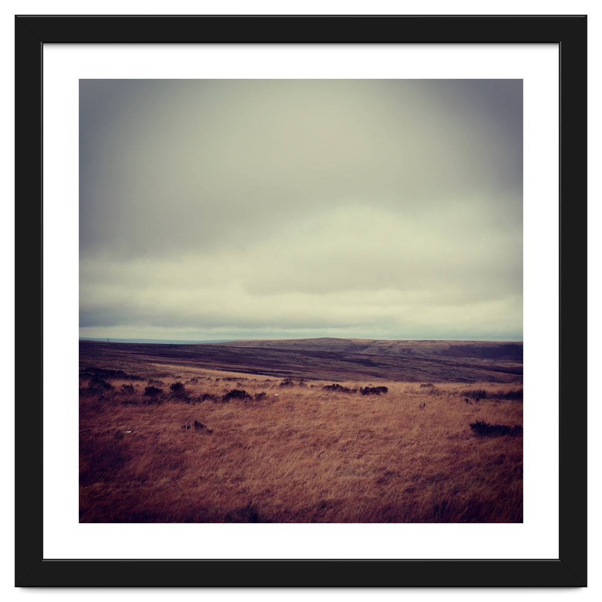 Bleak winter landscape of Saddleworth Moor