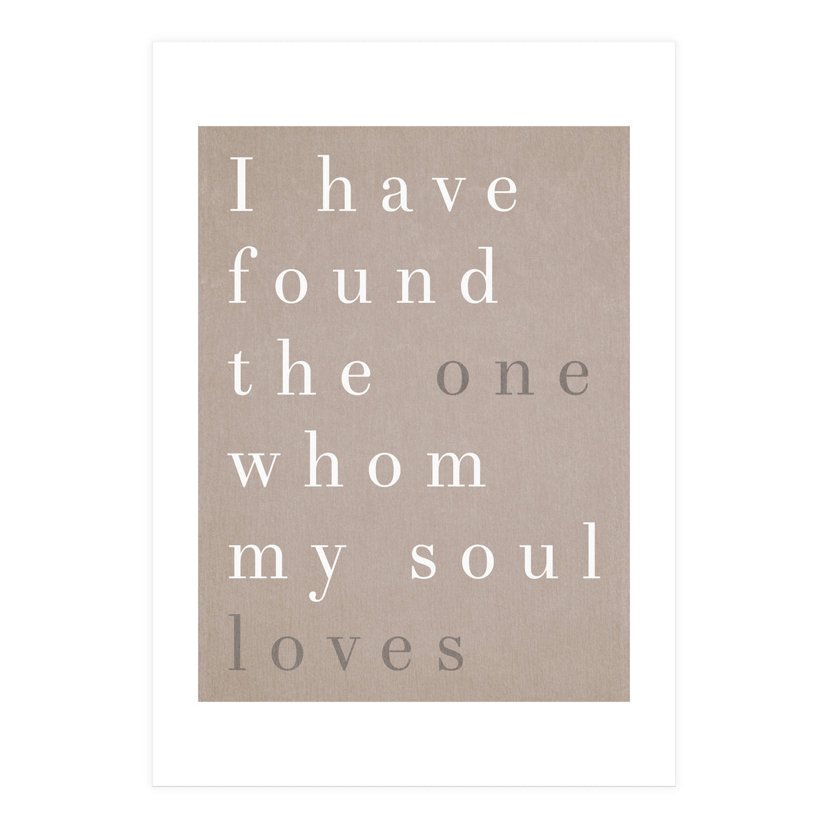 The One My Soul Loves (Print Only)