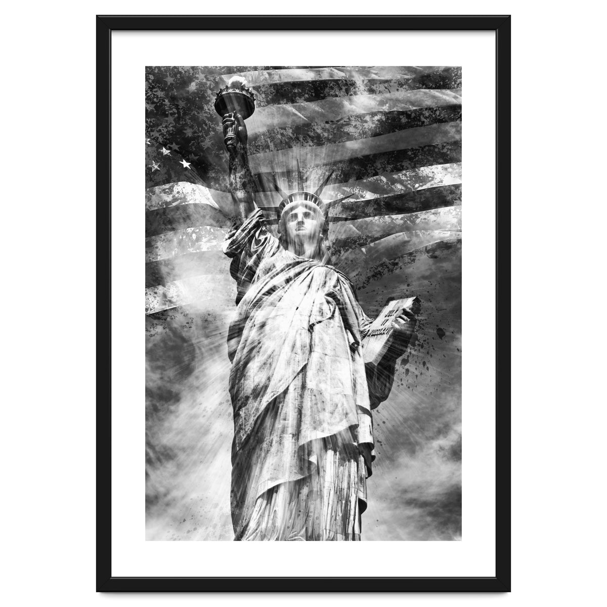 MODERN ART Statue of Liberty | Monochrome