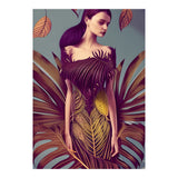 Lady dressed in Monstera Deliciosa Leaves (Print Only) thumbnail