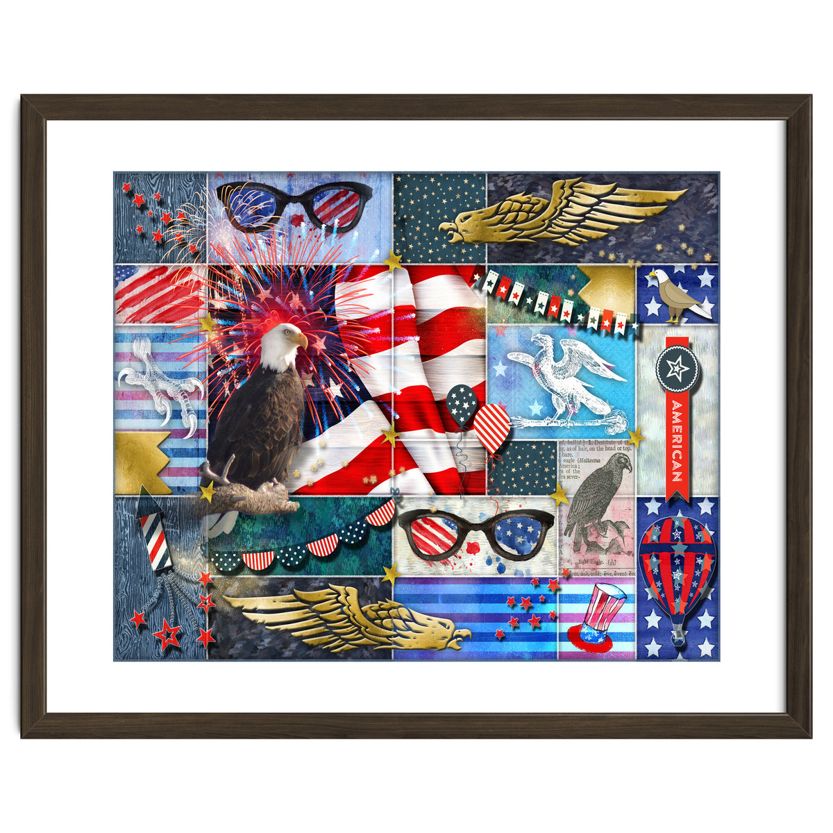 Americana Eagles Collage