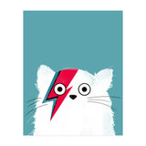 Doozal Cat Bowie White (Print Only) thumbnail