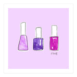 Nail Polish Watercolour | Purple (Print Only) thumbnail