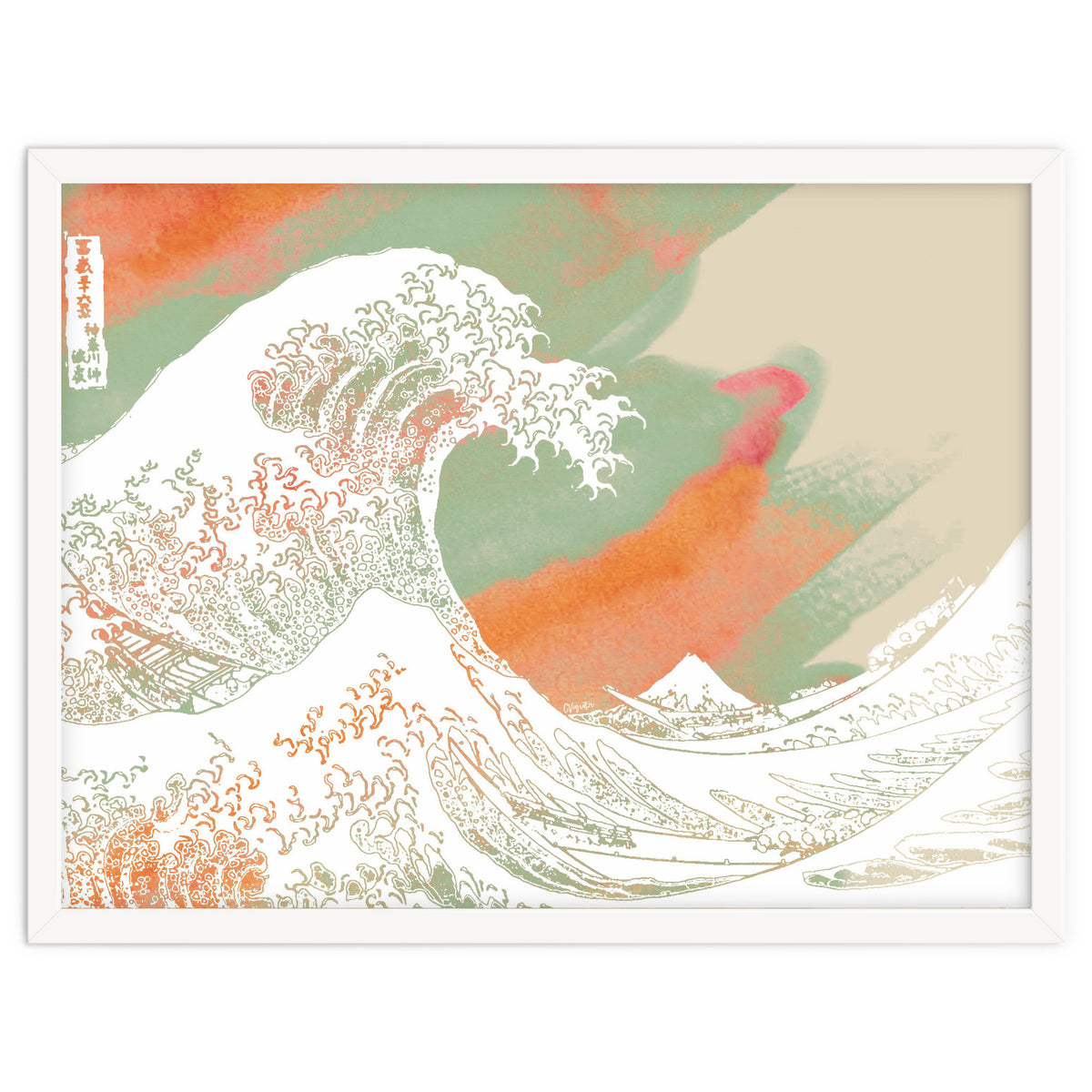 Calm into Great Wave Paint  I