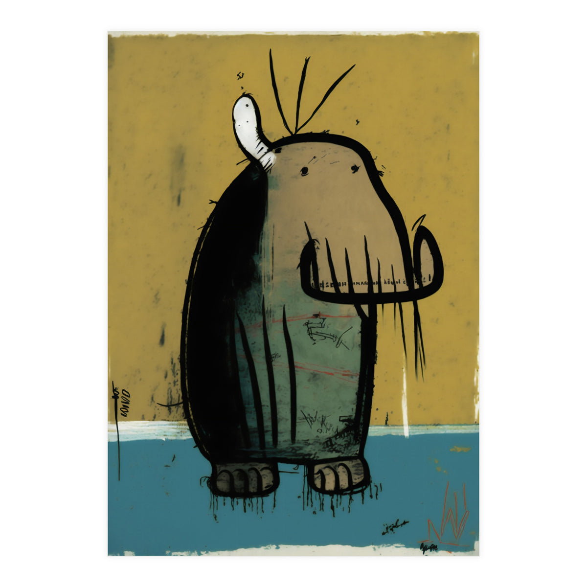 Walrus Expressionist Painting (Print Only)