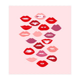 Lips Red with Pink Background (Print Only) thumbnail