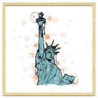 Close view of the Statue of Liberty Sketch