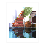 Serenity Weekend | Mindful Travel Greece Architecture | Rustic Earthy Swim Pool | Peace & Positivity (Print Only) thumbnail