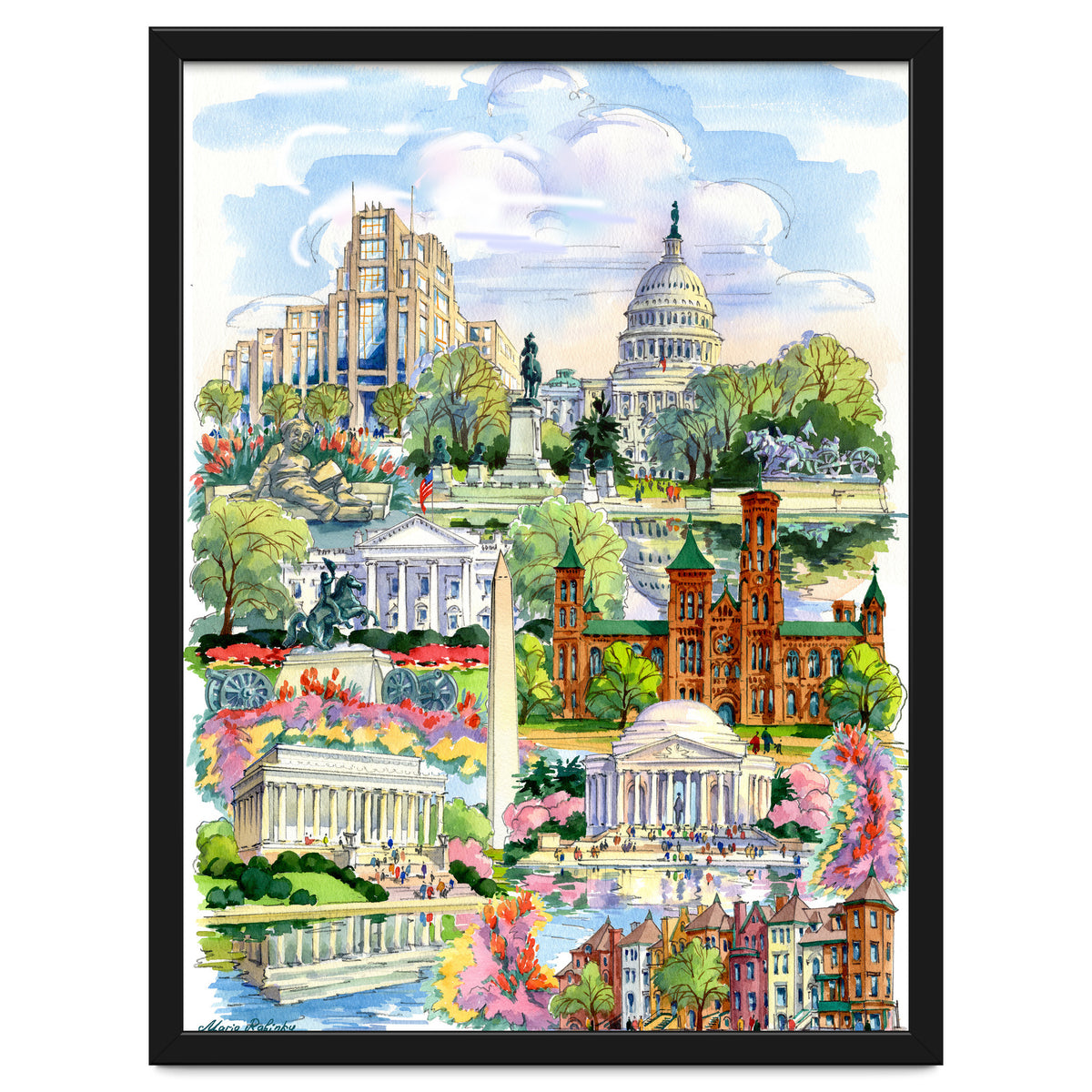 Washington District of Columbia Illustration