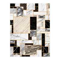 Random Pattern - Black and White Marble (Print Only)