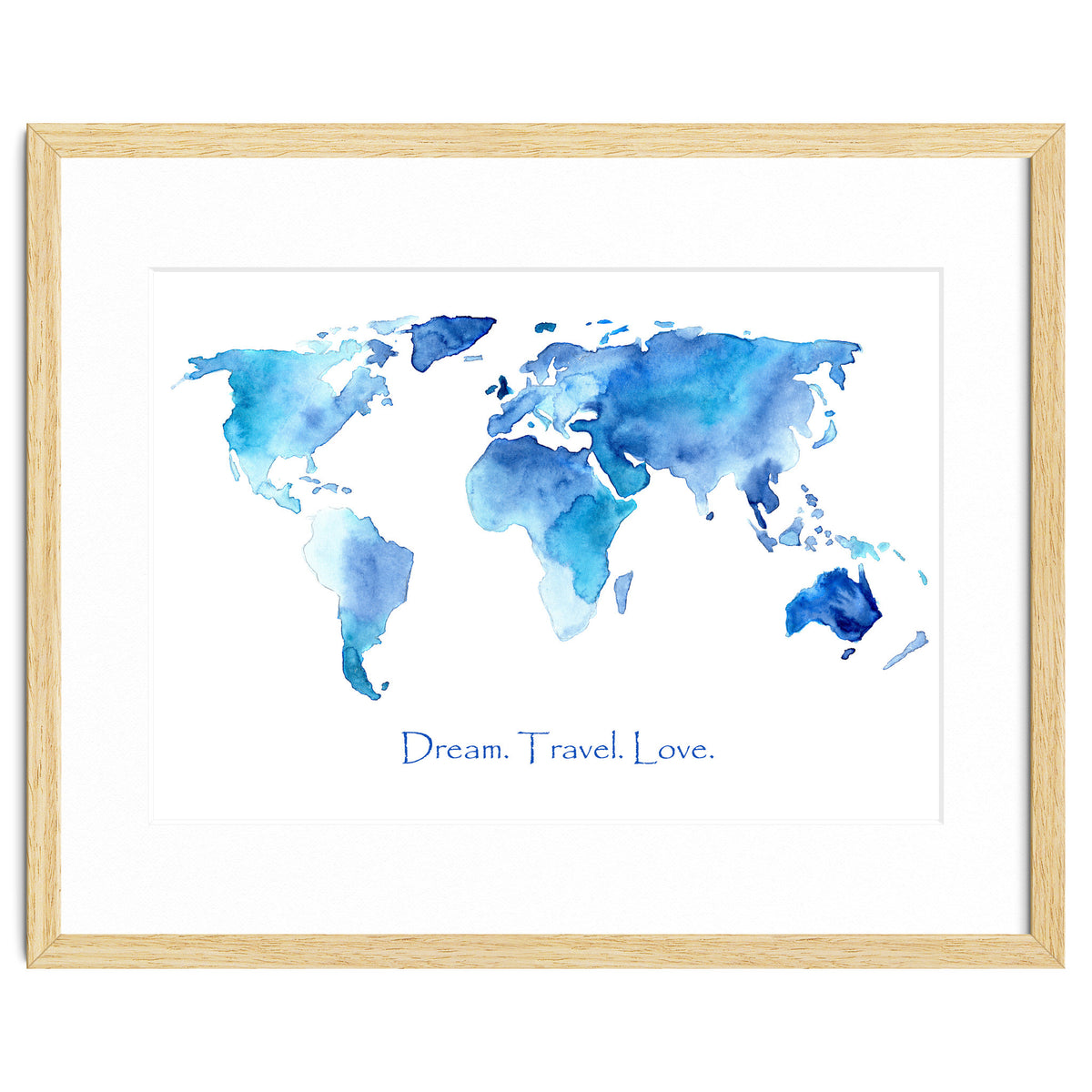 Dream. Travel. Love || watercolor