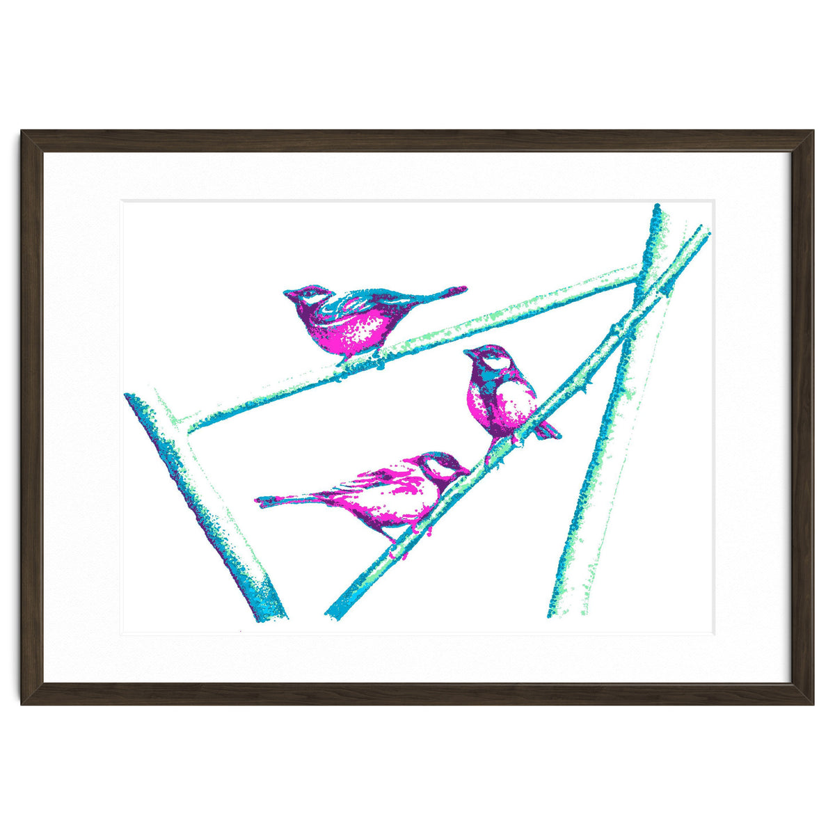 Garden Birds On A Branch