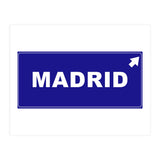 Let`s go to Madrid, Spain! Blue road sign (Print Only) thumbnail