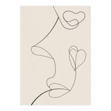 Continuous Line Art Face Drawing Floral Shapes (Print Only) thumbnail