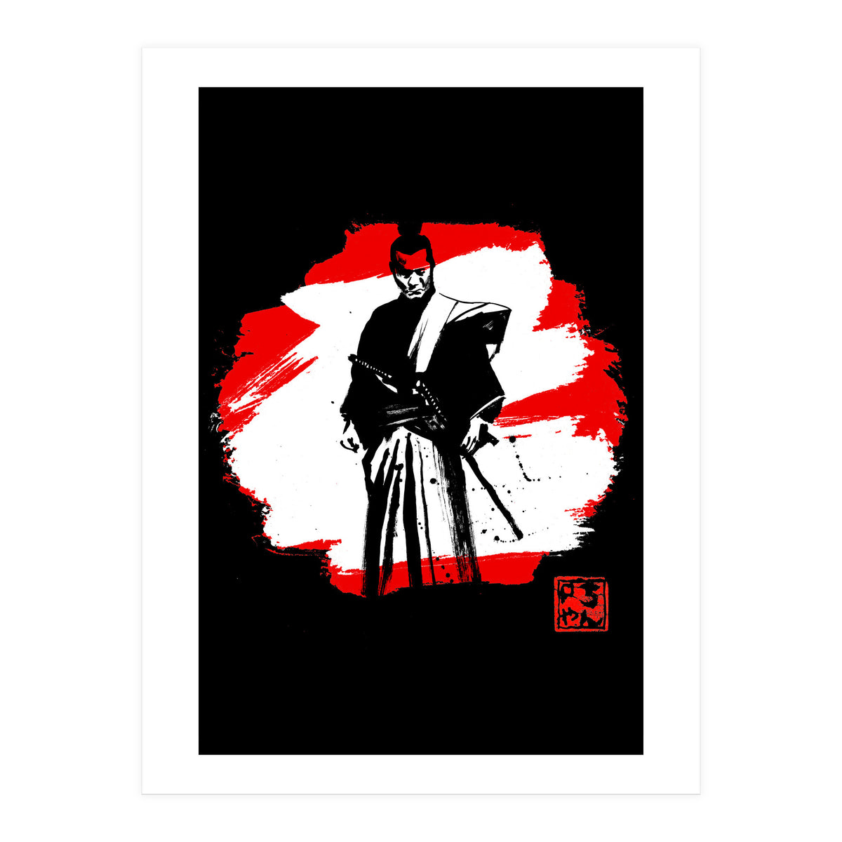 Samurai In Red 02 (Print Only)
