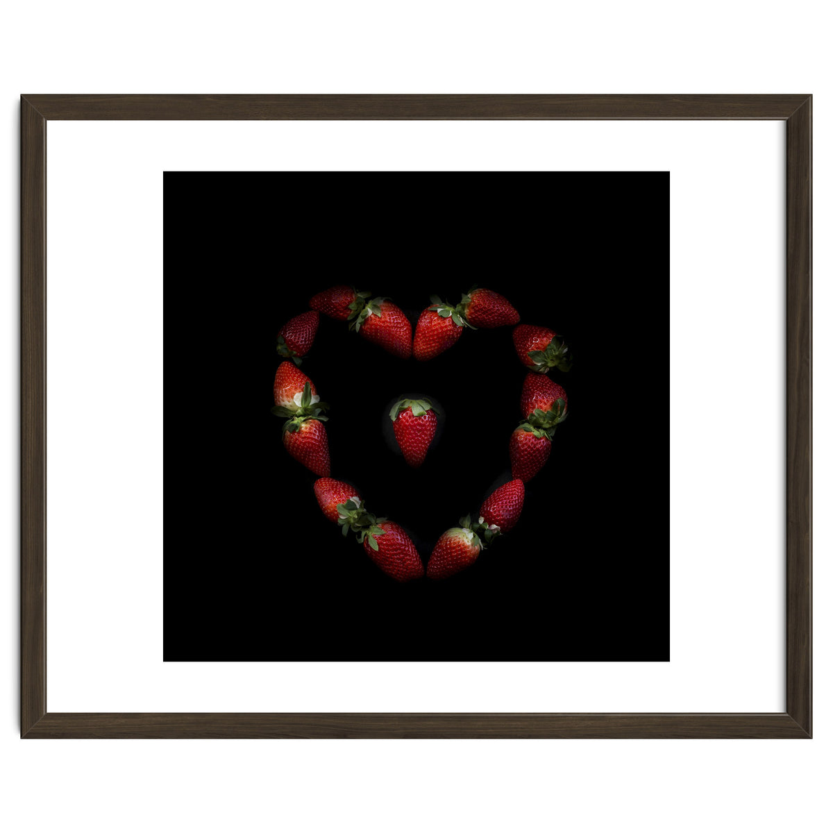 Heart of strawberries