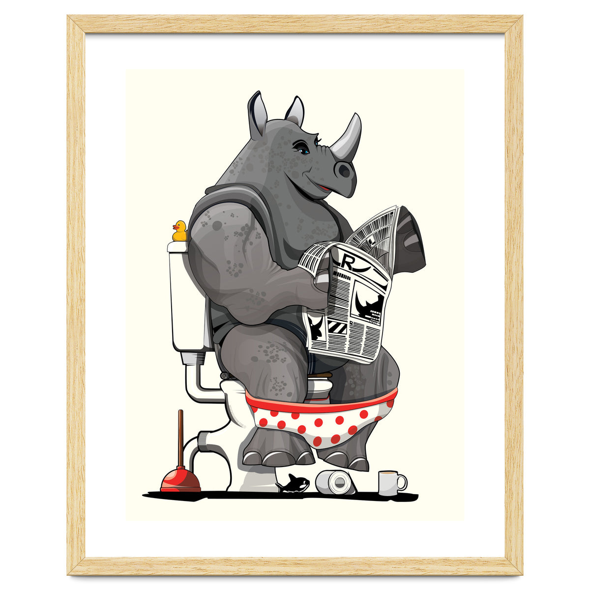 Rhinoceros on the Toilet, Funny Bathroom Humour