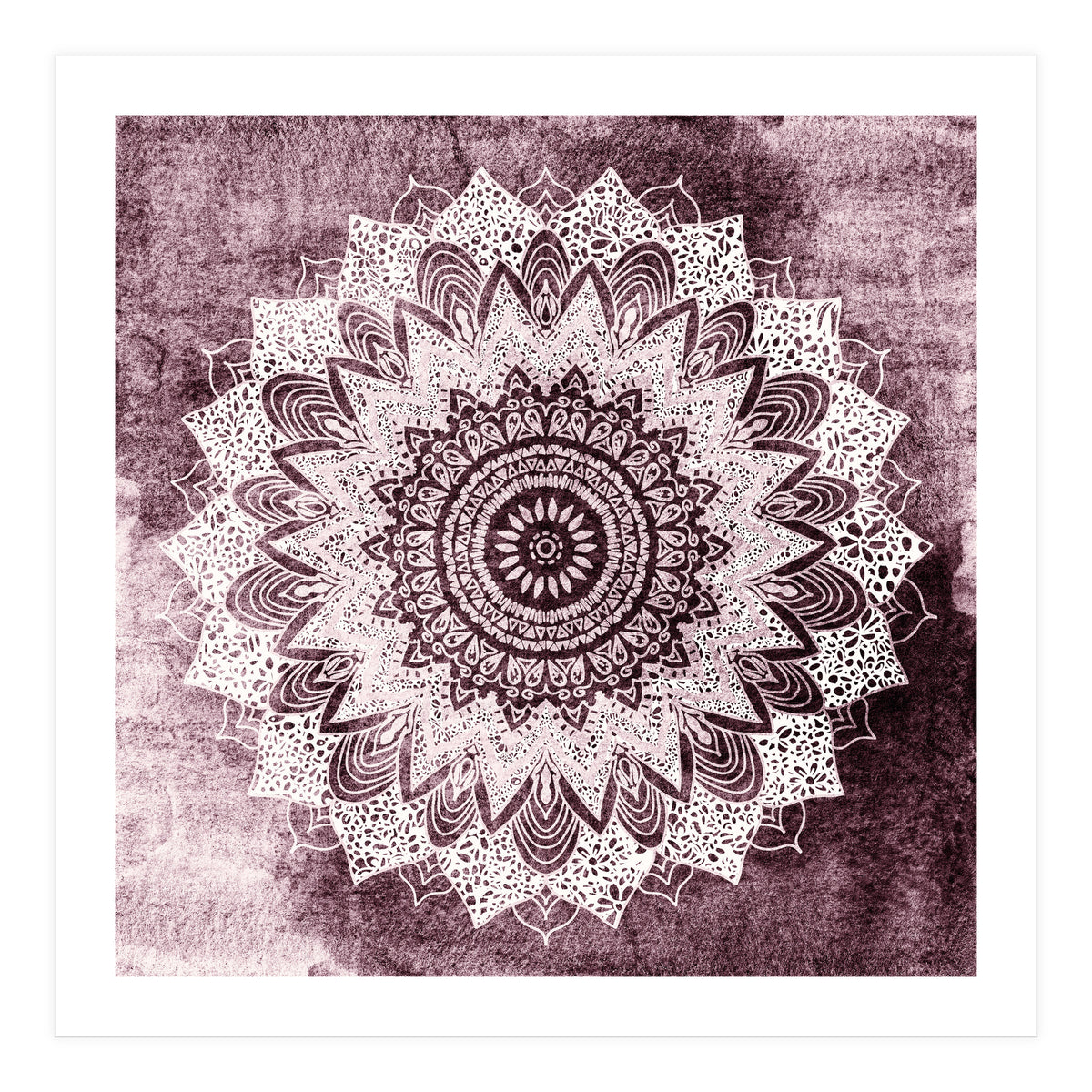Bohochic Mandala In Burgundi (Print Only)