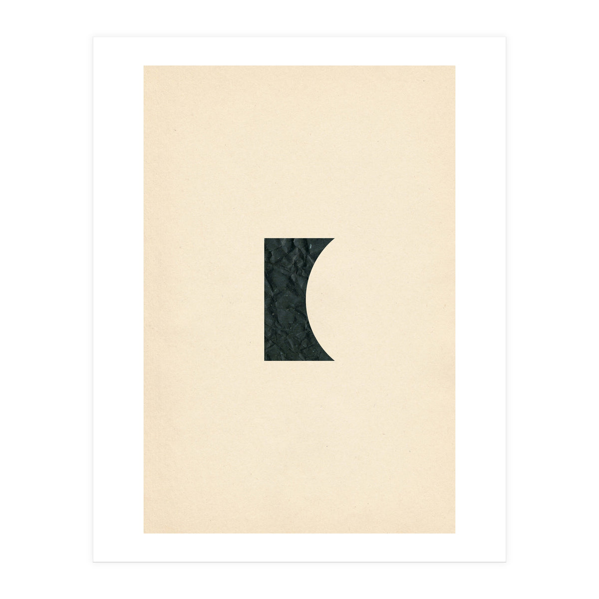 Cut black shape on beige (Print Only)