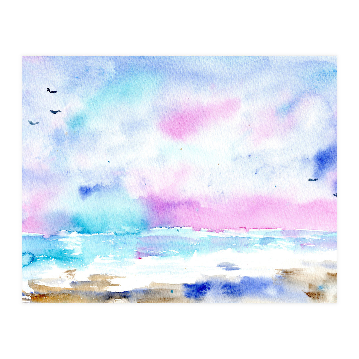 Tenderness of the sea || watercolor (Print Only)