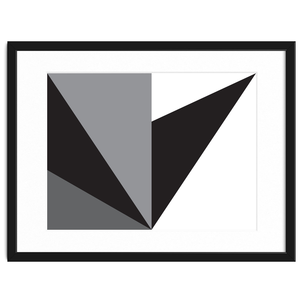 Geometric Shapes No. 76 - black, white & grey