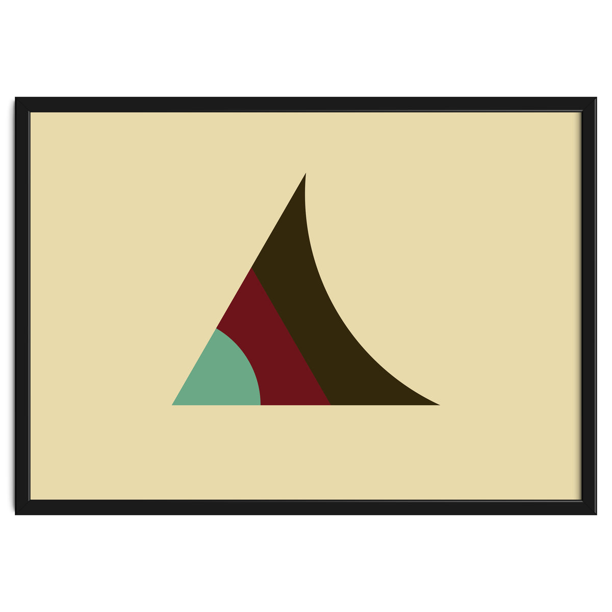 Geometric Shapes No. 5 - beige,  purple & turquoise