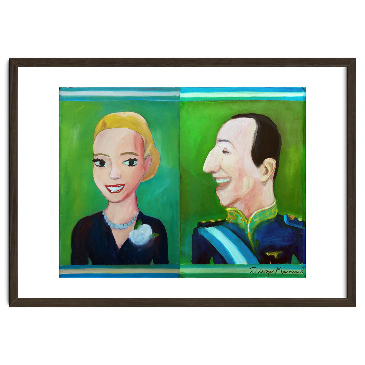 Evita y Juan Perón Díptico