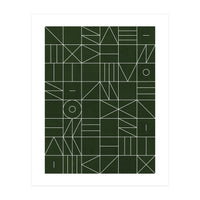 My Favorite Geometric Patterns No.6 - Deep Green (Print Only)