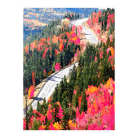 Valley of Pink Trees | Fantasy Pop of Color Forest Nature | Jungle Adventure Road Trip Pine (Print Only)