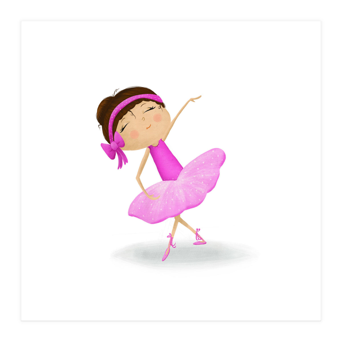 Adorable Ballerina Nursery Print (Print Only)
