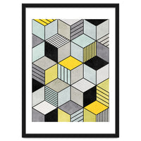 Colorful Concrete Cubes 2 - Yellow, Blue, Grey